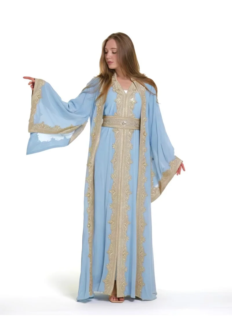 embroidered kaftan jalabiya dress